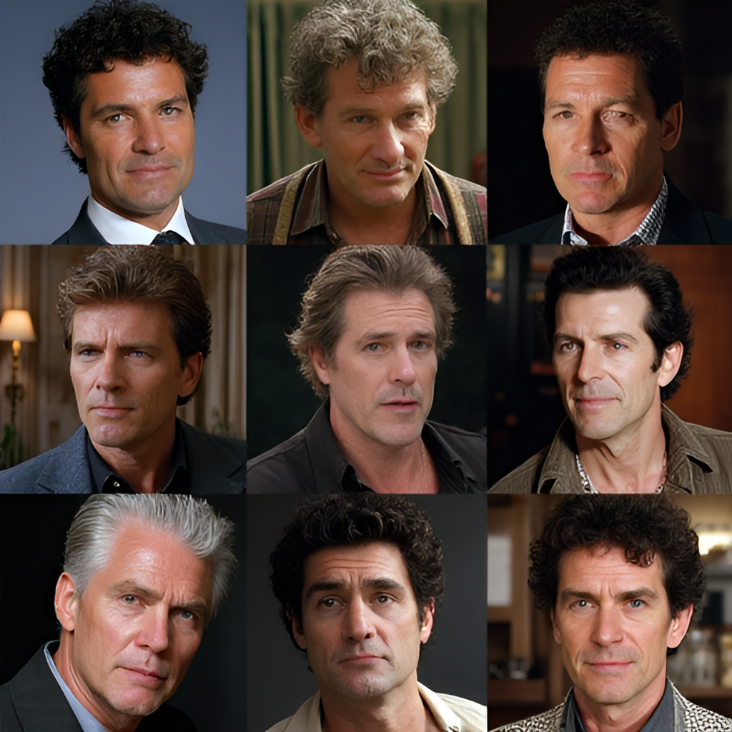 A photo montage showing Chris Isaak in various acting roles, including scenes from 'The Silence of the Lambs', 'Twin Peaks', and 'That Thing You Do!'